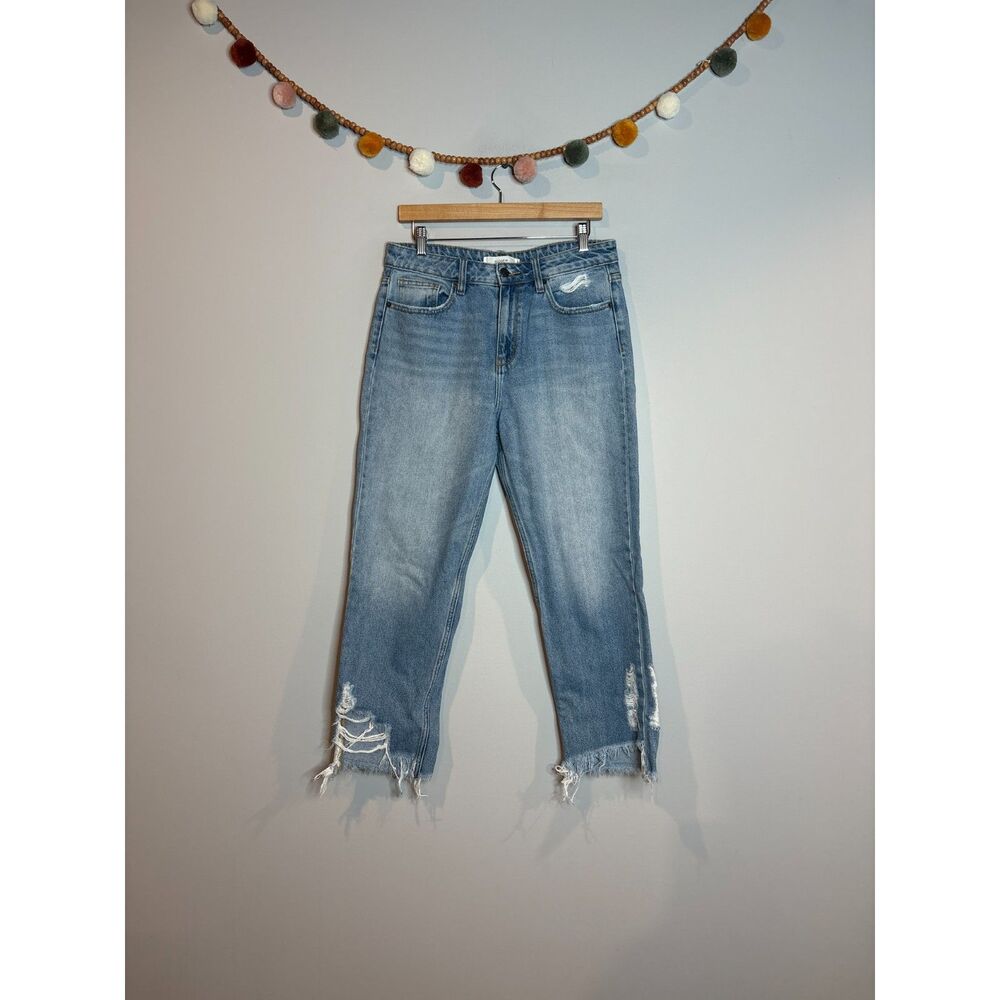 Hidden Jeans raw hem light wash jeans